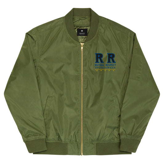 Navy Green Embroidered Premium bomber jacket